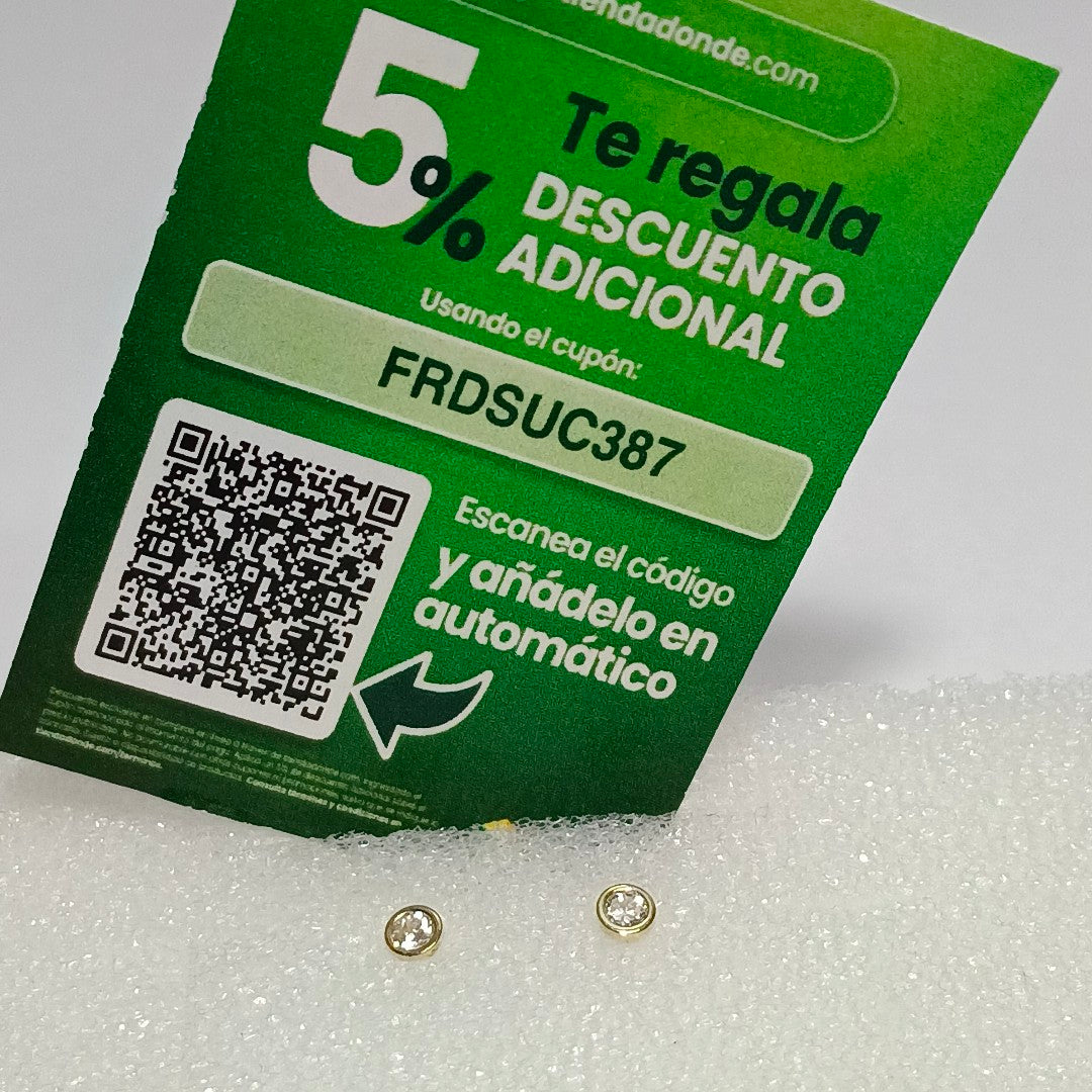 BROQUELES BROQUEL C CIRCONIA 14K 0.1501 GR (NUEVO)