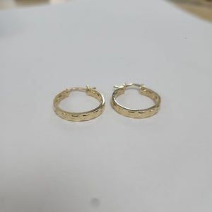 ARETES TEJIDO ARRACADAS TIPO GRECAS 14K 2.1 GR (NUEVO)
