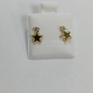 BROQUELES BROQUEL FIG ESTRELLA C CIRCONIA 14K 0.2603 GR (NUEVO)