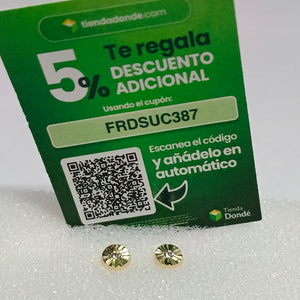BROQUELES BROQUEL FIG BOTON C CIRCONIA 14K 0.2916 GR (NUEVO)