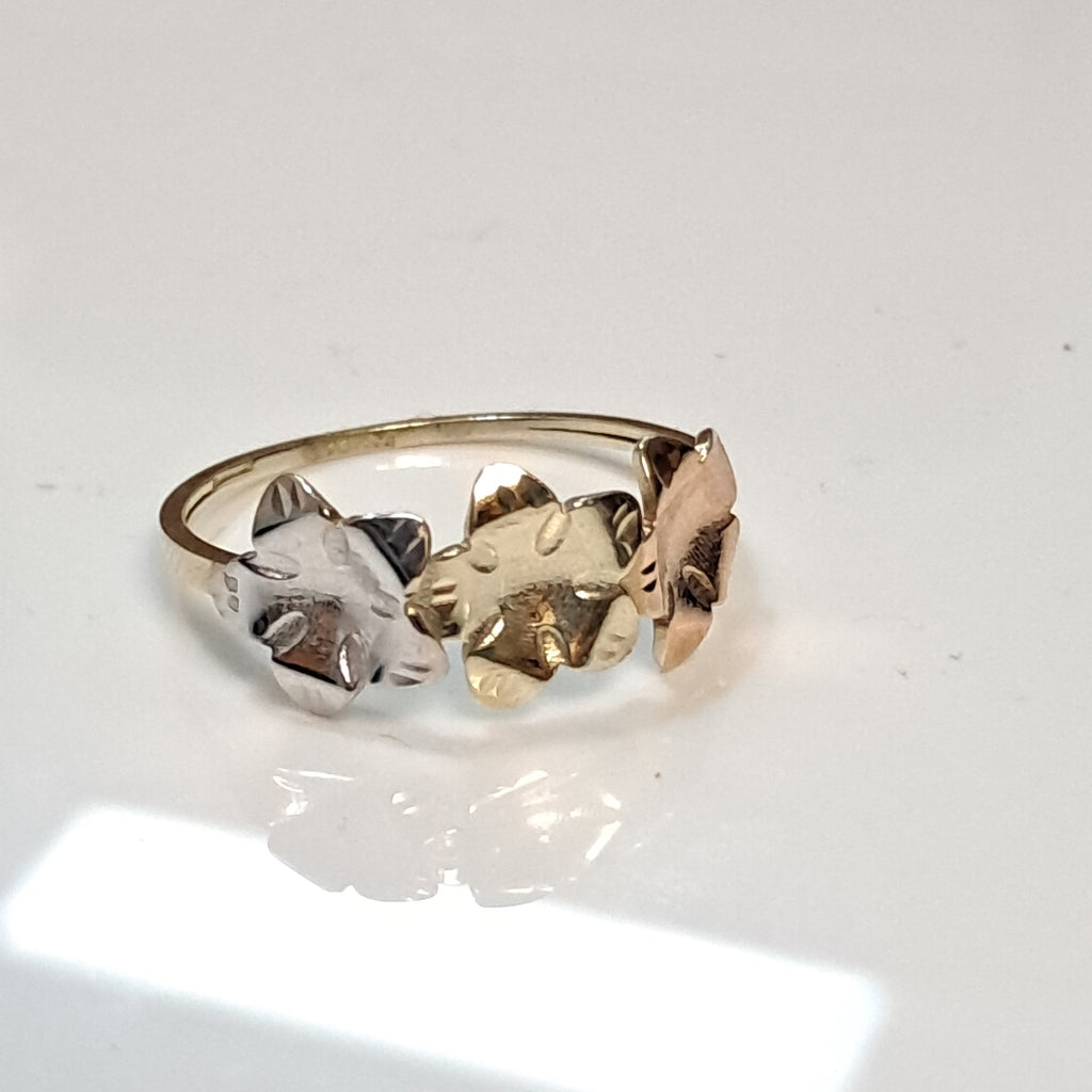 ANILLOS ANILLITO FIG FLORES 10K TALLA 7 1.2 GR (NUEVO)
