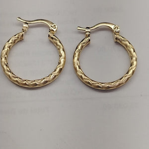 ARETES ARRACADAS LABRADAS 14K 2.1 GR (NUEVO)
