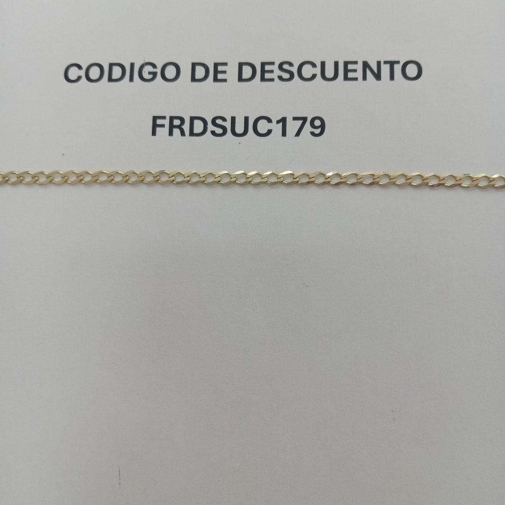 PULSERA TEJIDO BARBADA 14K 21 CM 3.9 GR (NUEVO)