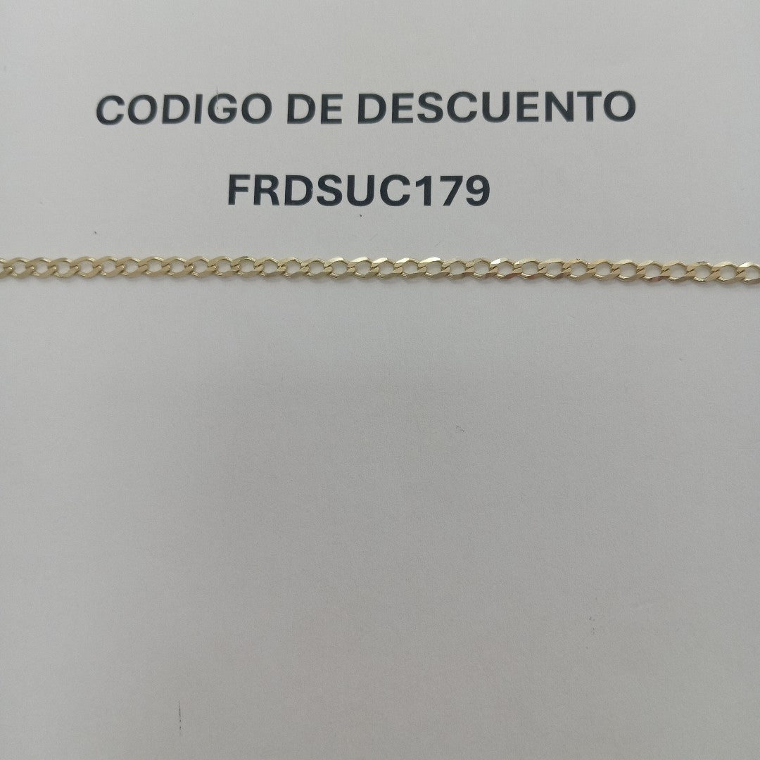 PULSERA TEJIDO BARBADA 14K 21 CM 3.9 GR (NUEVO)