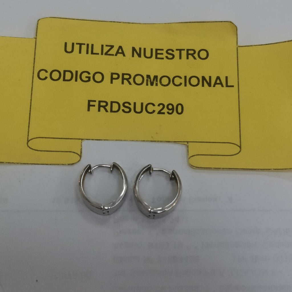 ARETES PAR ORO BLANCO 14 K 1.4 GRMS (SEMINUEVO)