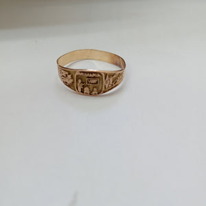 ANILLO DE GRADUACIÓN ORO 10 K 1,10 GRMS (SEMINUEVO)