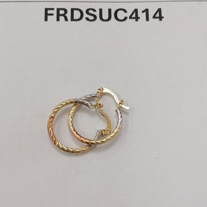 ARETES TEJIDO ARRACADAS TZL COMBINADAS 14K 1.8 GR (NUEVO)