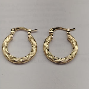 ARETES TEJIDO ARRACADAS ASTRIADAS 14K 2 GR (NUEVO)