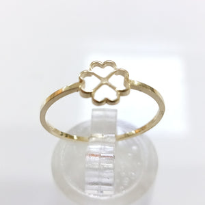 ANILLOS ANILLITO FIG TREBOL 4 HOJAS 10K TALLA 8 0.8 GR (NUEVO)