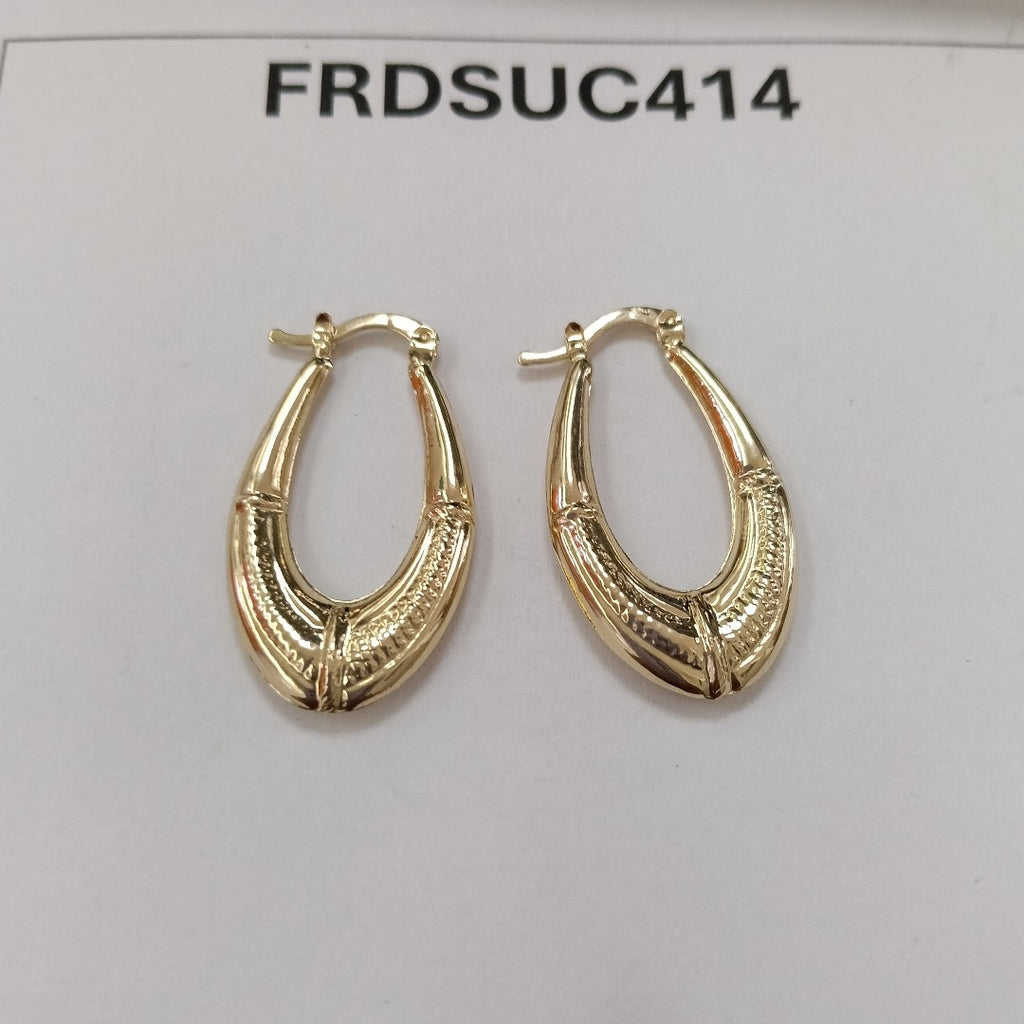 ARETES ARRACADAS ESTRIADAS 14K 2.6 GR (NUEVO)