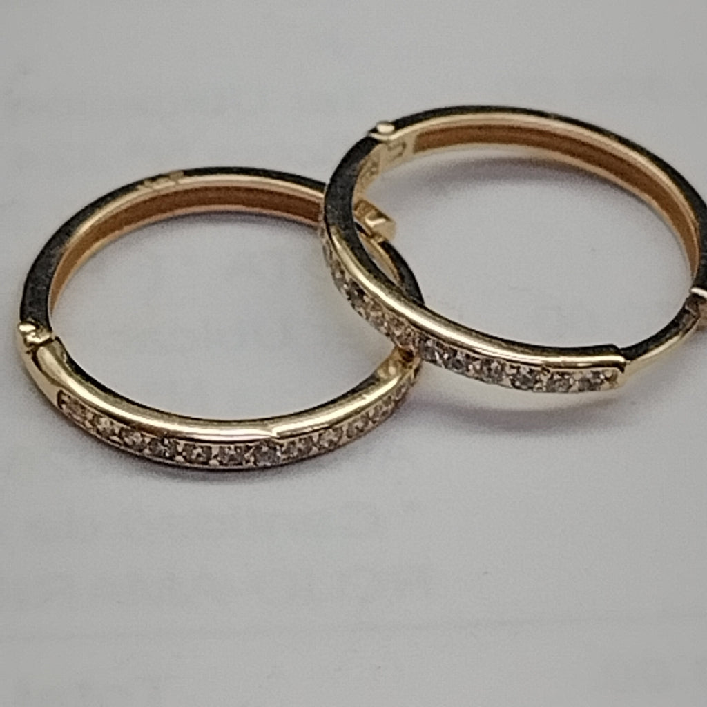 ARETES ARRACADAS C CIRCONIAS 14K 2 GR (NUEVO)