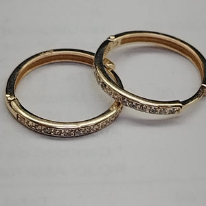 ARETES ARRACADAS C CIRCONIAS 14K 2 GR (NUEVO)