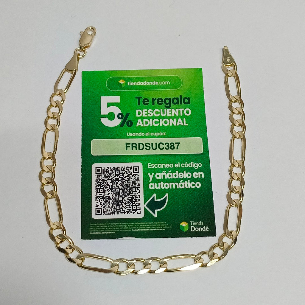 PULSERA 3X1 14K 21 CM 6.5 GR (NUEVO)