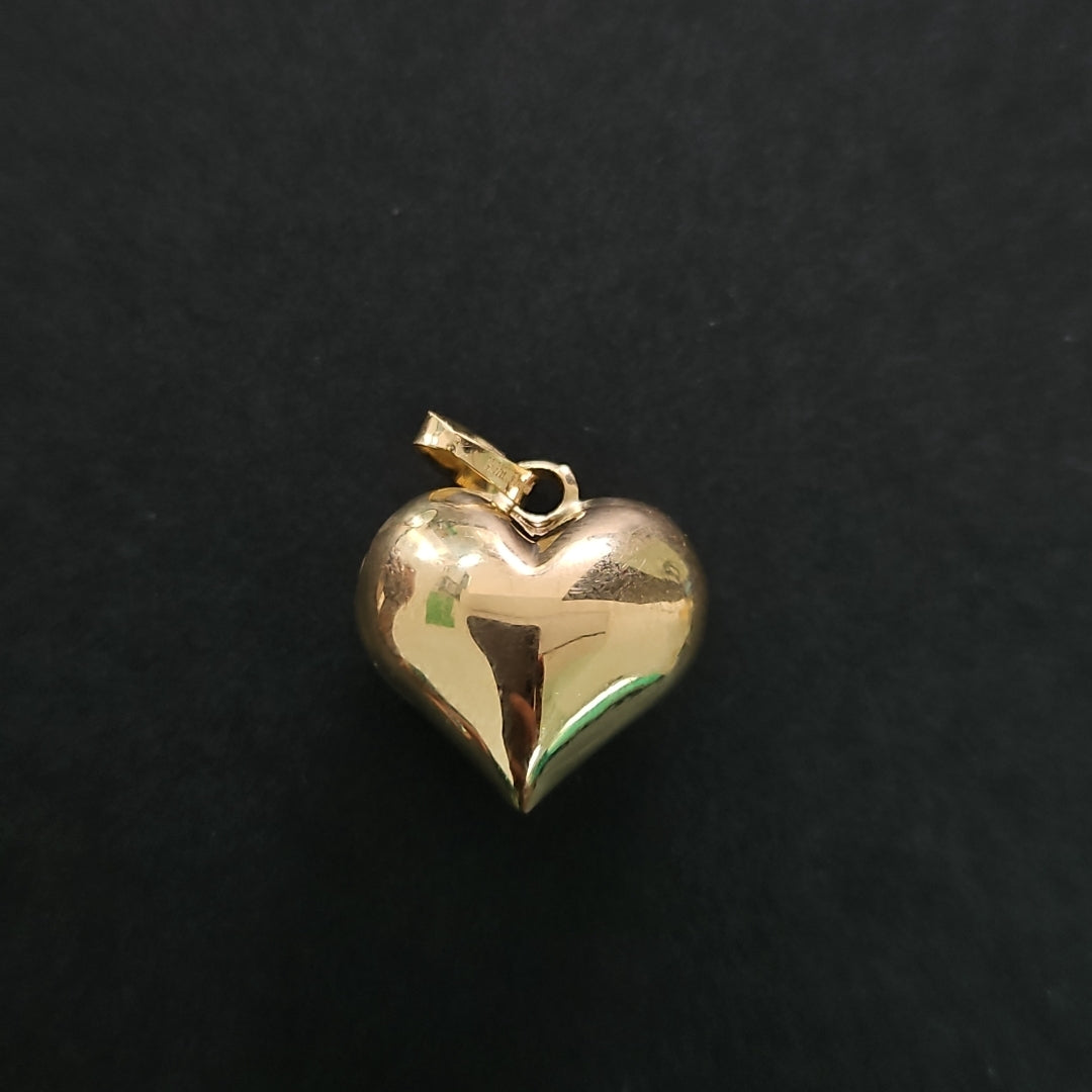 DIJE TEJIDO CORAZON LISO 14K 1 GR (NUEVO)