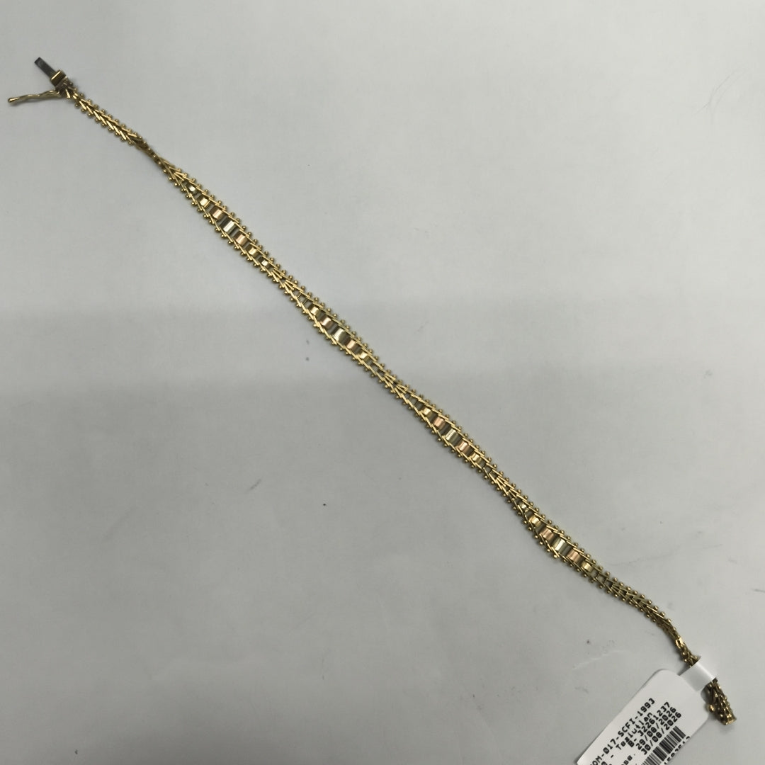 PULSERA ORO COMBINADO 10 K 7,00 GRMS (SEMINUEVO)