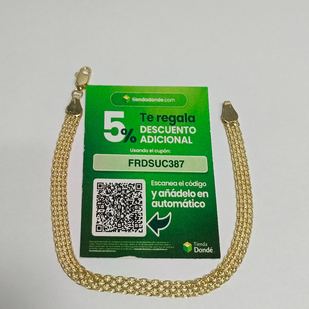 PULSERA ESPECIAL 14K 18 CM 4.7 GR (NUEVO)