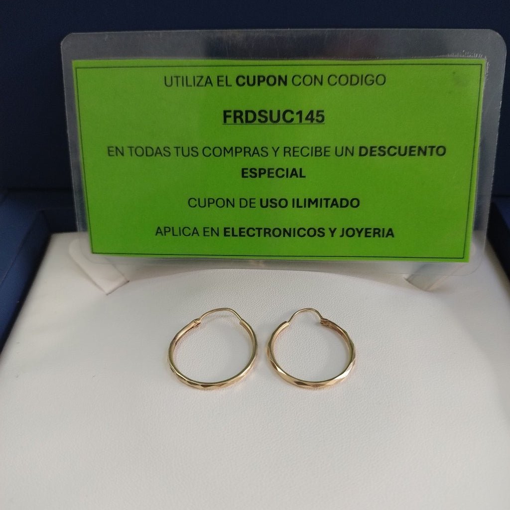 ARRACADAS PAR ORO 14 K 1.6 GRMS (SEMINUEVO)