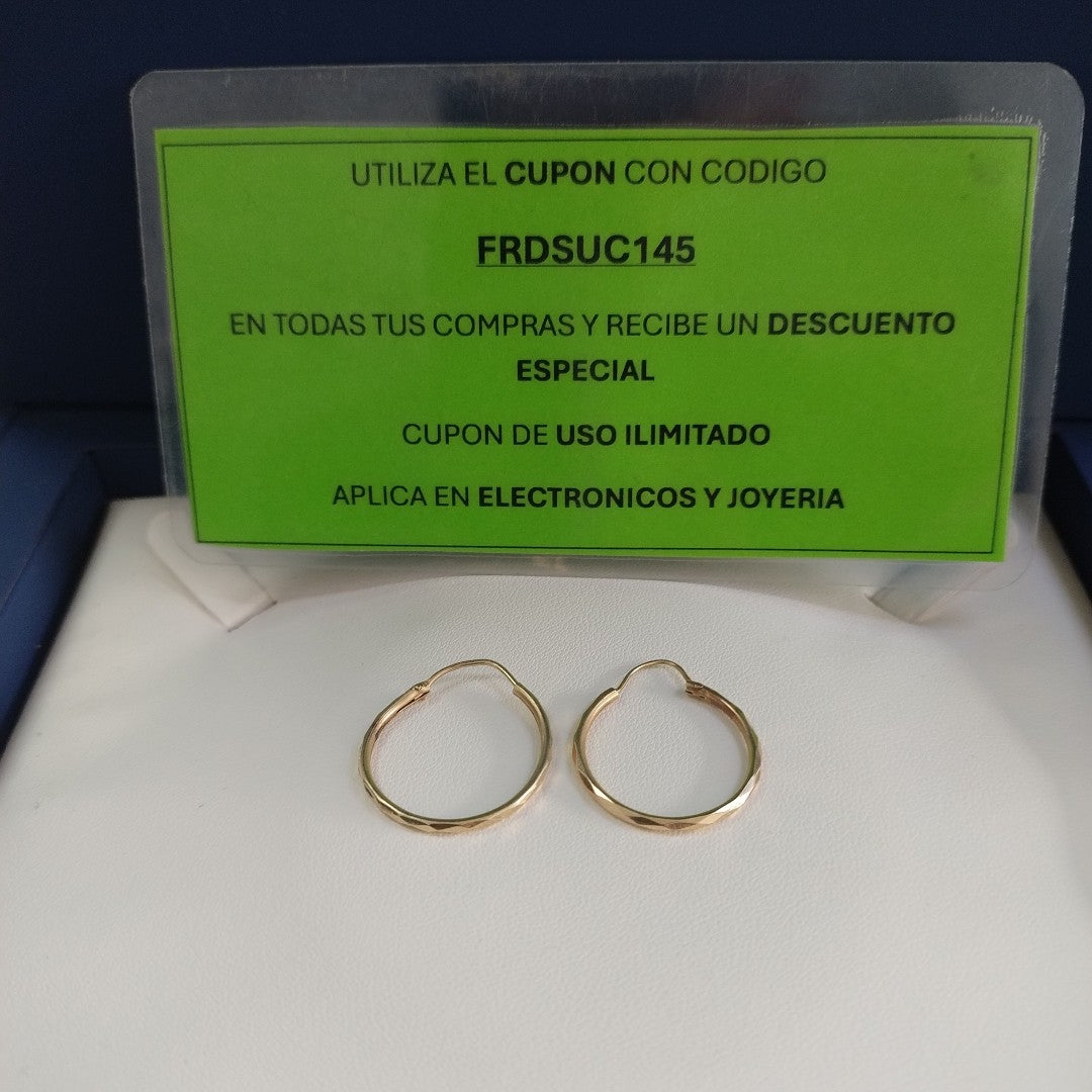 ARRACADAS PAR ORO 14 K 1.6 GRMS (SEMINUEVO)