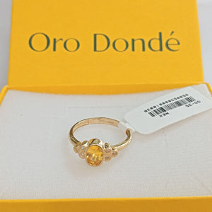 ANILLOS CIRCONIAS Y PIEDRA DE COLOR 14K TALLA 7 1.9 GR (NUEVO)