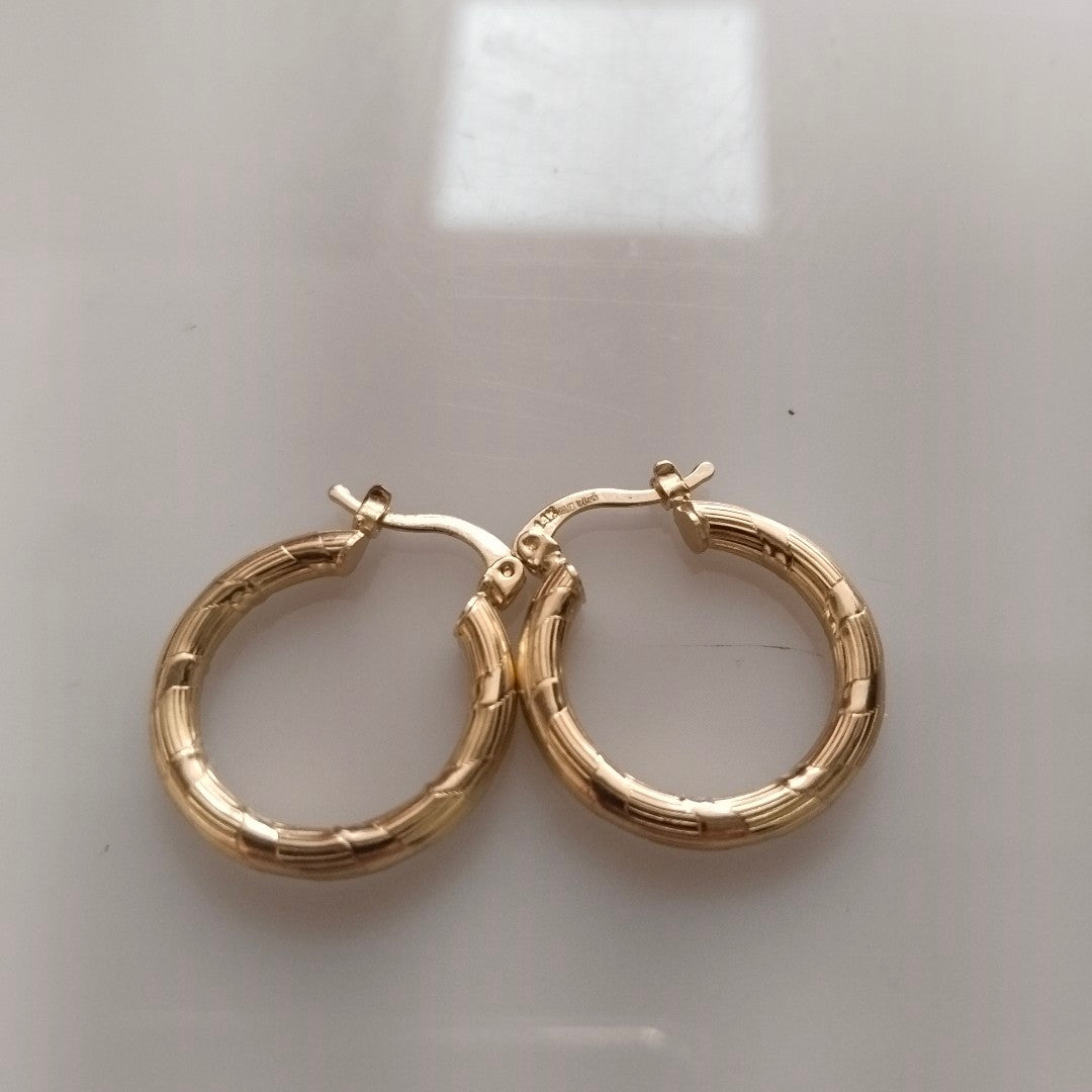 ARETES ARRACADAS 14K 2.7 GR (NUEVO)