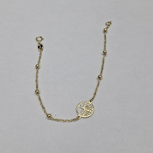 PULSERA TEJIDO ESPECIAL ARBOL 14K 18 CM 1.8 GR (NUEVO)