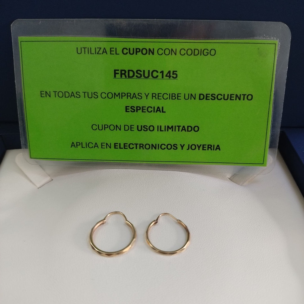 ARRACADAS PAR ORO 10 K 1.1 GRMS (SEMINUEVO)