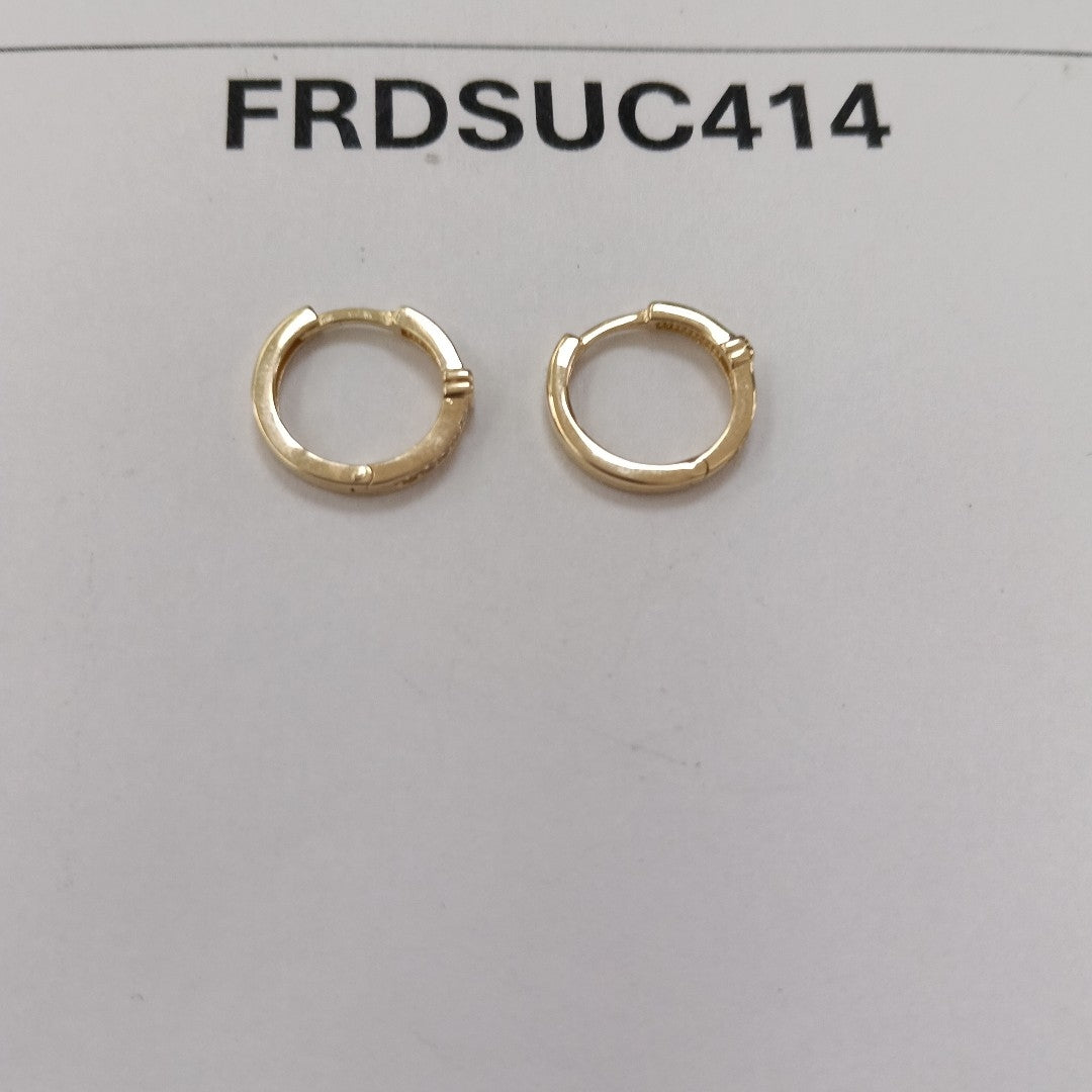 ARETES HUGGIES C CIRCONIA 14K 1.9 GR (NUEVO)