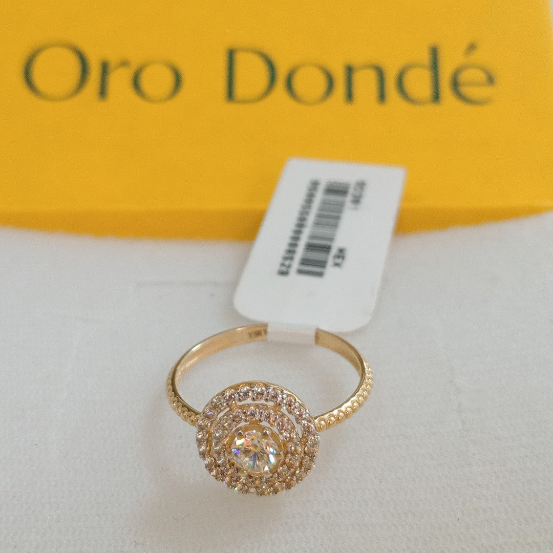 ANILLO ANILLITO C CIRCONIAS 14K 7 TALLA 1.9 GR (NUEVO)
