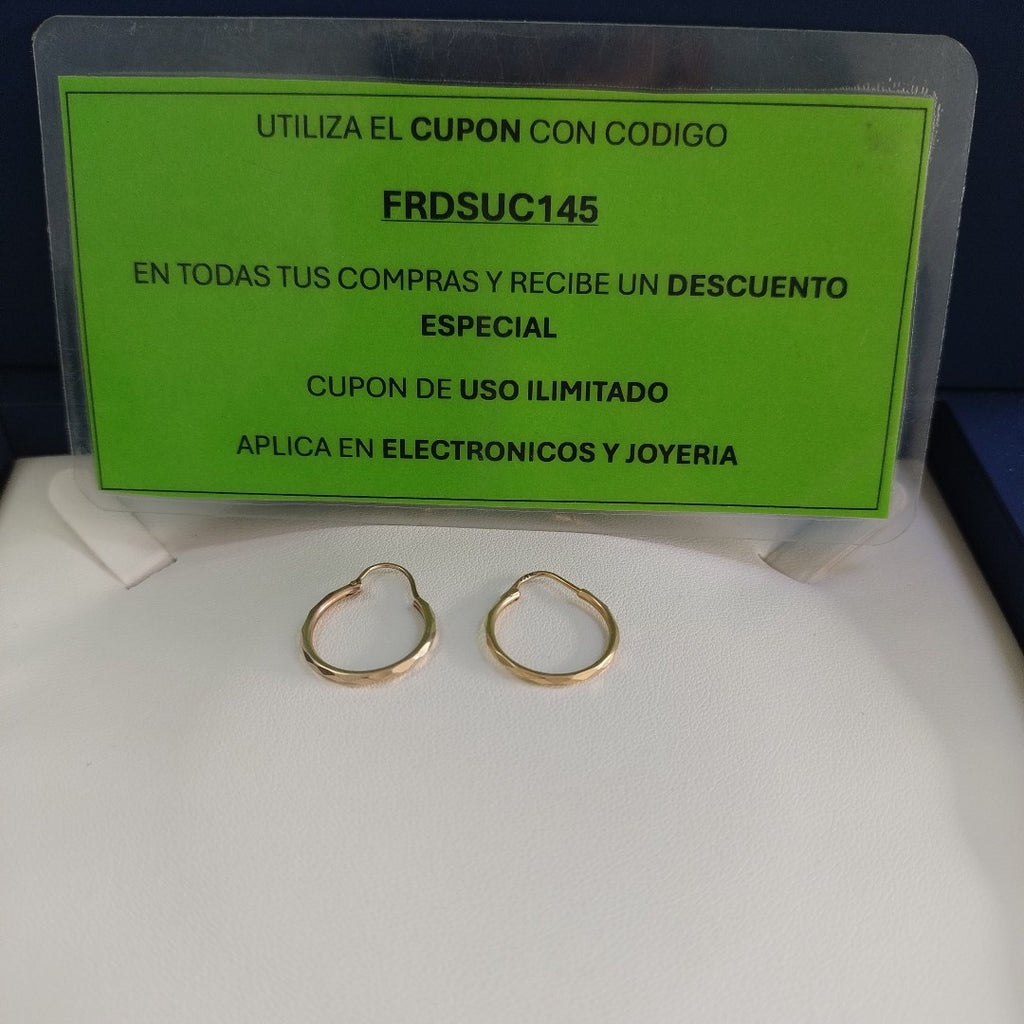 ARRACADAS PAR ORO 10 K 1.2 GRMS (SEMINUEVO)