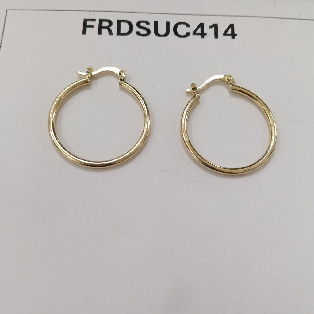 ARETES TEJIDO ARRACADAS LISAS 14K 1.5 GR (NUEVO)