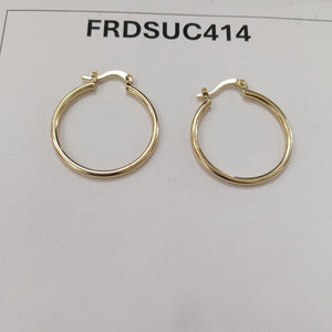 ARETES TEJIDO ARRACADAS LISAS 14K 1.5 GR (NUEVO)