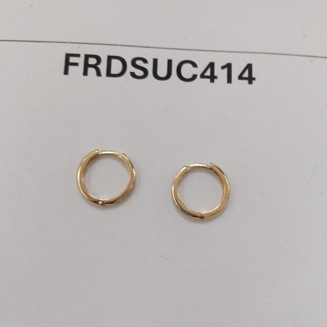 ARETES ARRACADA C CIRCONIAS 14K 1.5 GR (NUEVO)