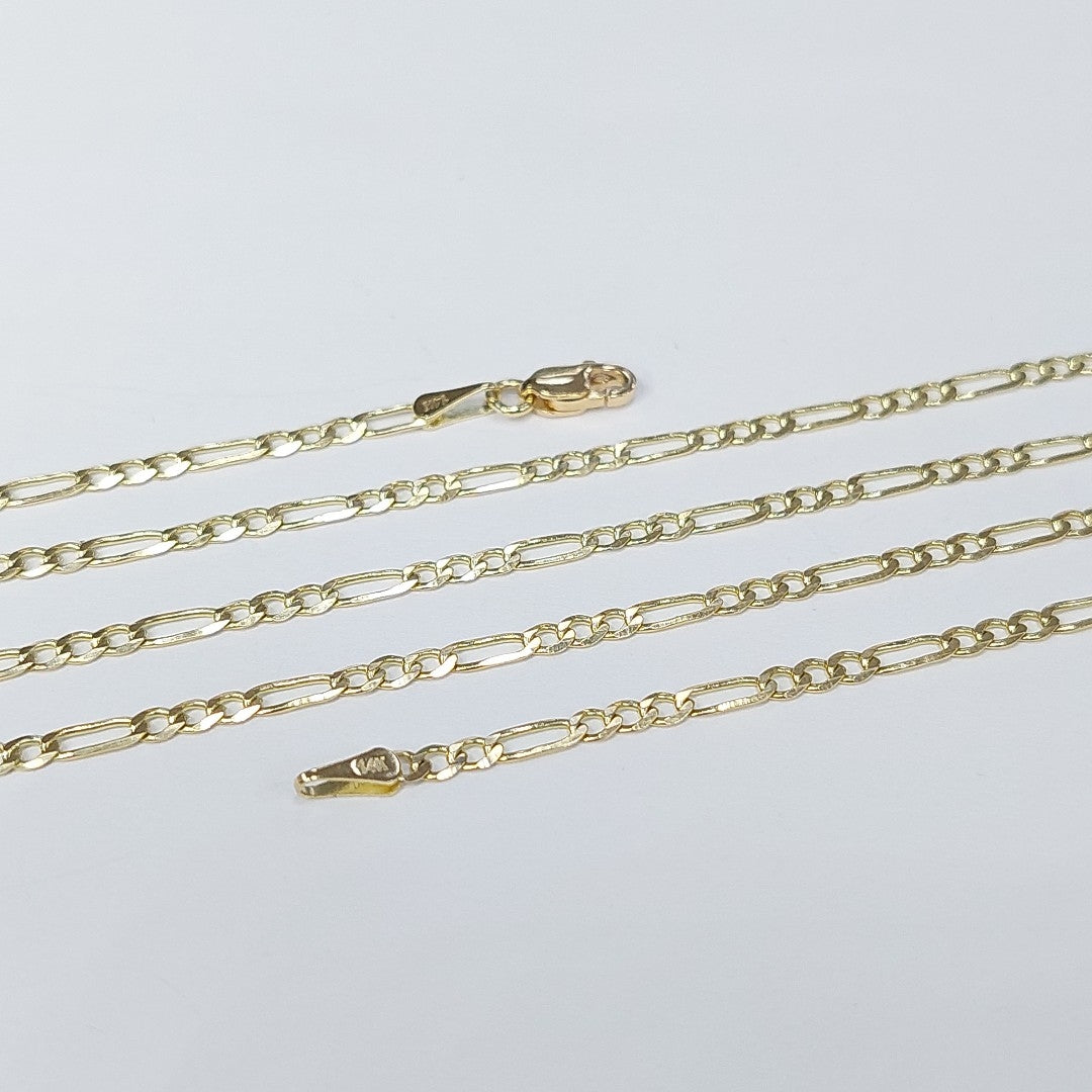 CADENA 3X1 14K 55 CM 5 GR (NUEVO)