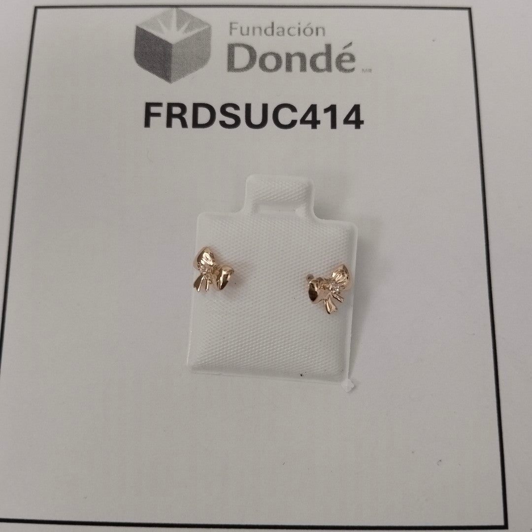 BROQUELES BROQUEL FIG MOÑO C CIRCONIA 14K 0.2441 GR (NUEVO)