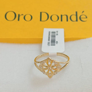 ANILLOS ANILLITO FIG NUDO DE BRUJA CON CIRCONIAS 10K TALLA 8 1.8 GR (NUEVO)