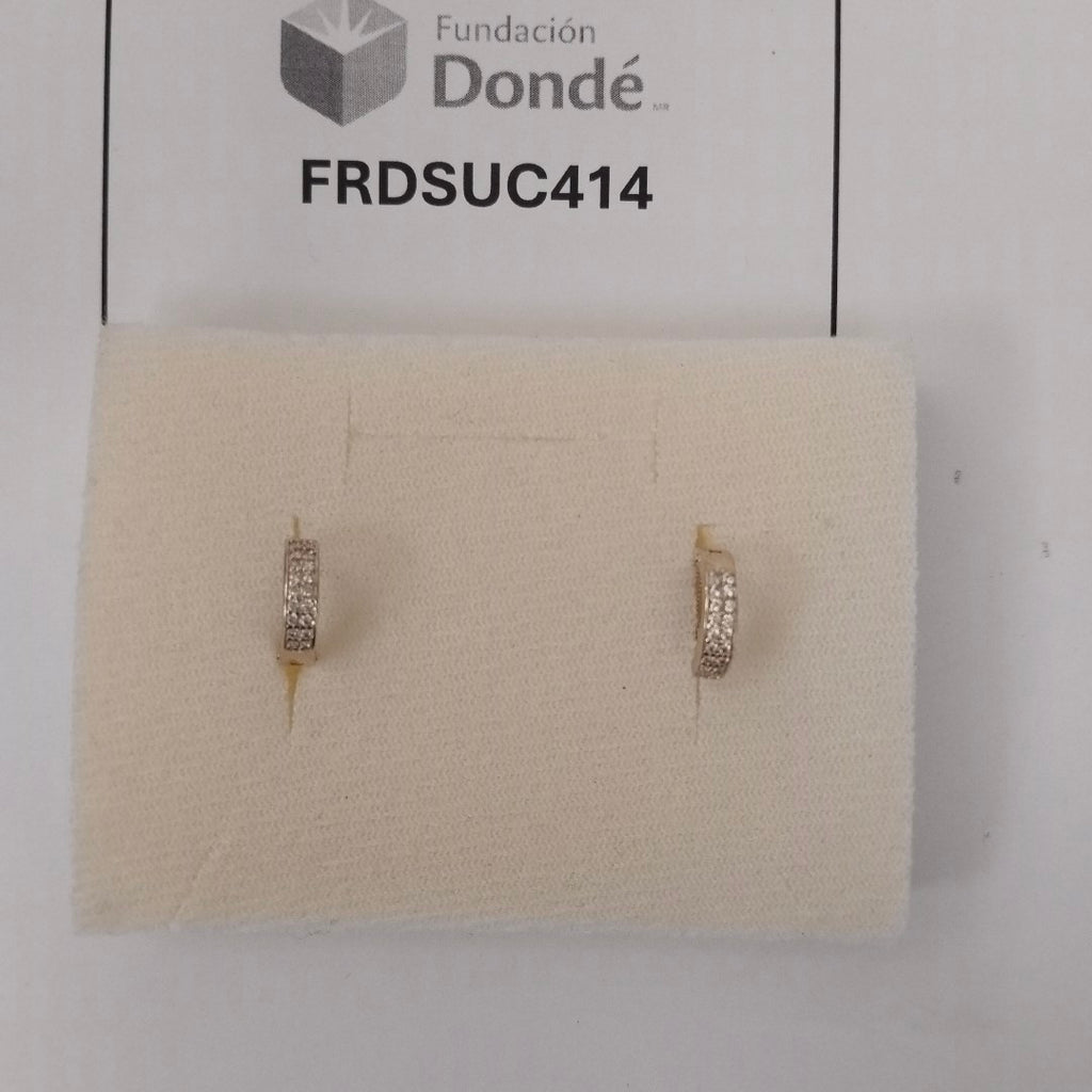 ARETES HUGGIES C CIRCONIA 14K 2.2 GR (NUEVO)