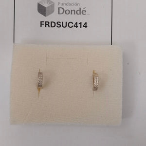 ARETES HUGGIES C CIRCONIA 14K 2.2 GR (NUEVO)