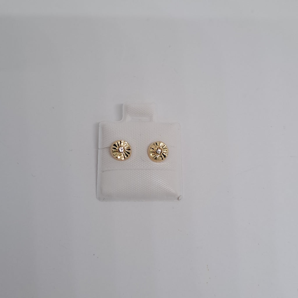BROQUELES BROQUEL FIG BOTON C CIRCONIA 14K 0.2916 GR (NUEVO)