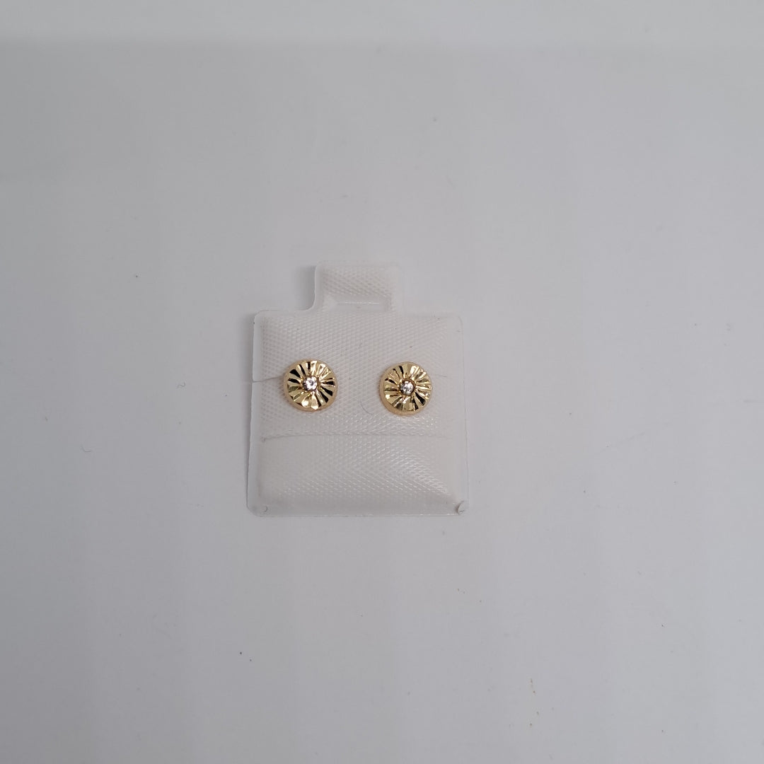 BROQUELES BROQUEL FIG BOTON C CIRCONIA 14K 0.2916 GR (NUEVO)