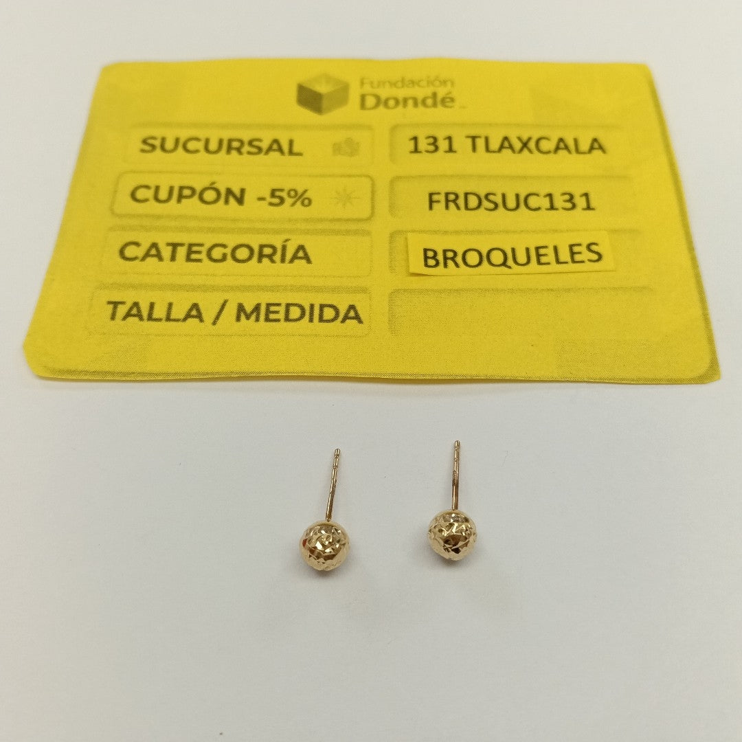 BROQUELES PAR ORO 14 K 0.6 GRMS (SEMINUEVO)