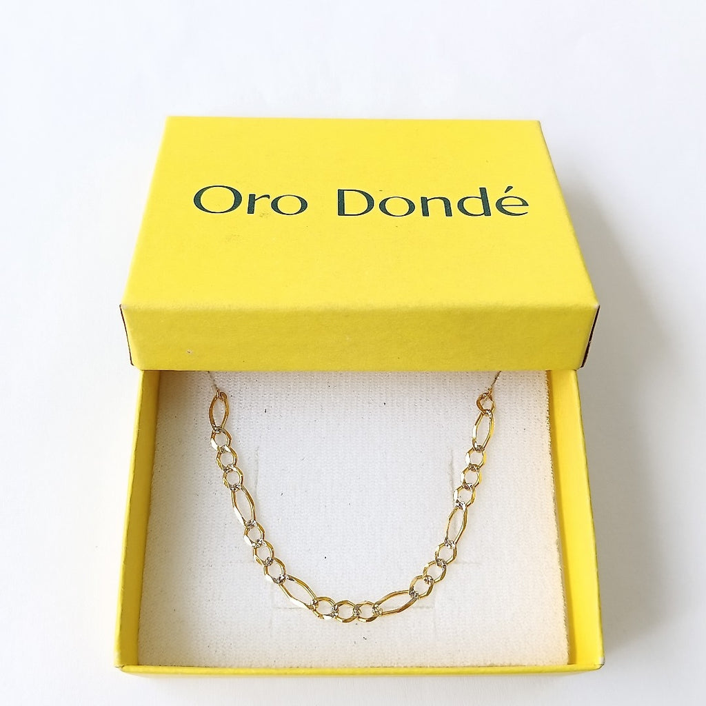 PULSERA 3X1 DIAMANTADA 14K 18 CM 2.7 GR (NUEVO)