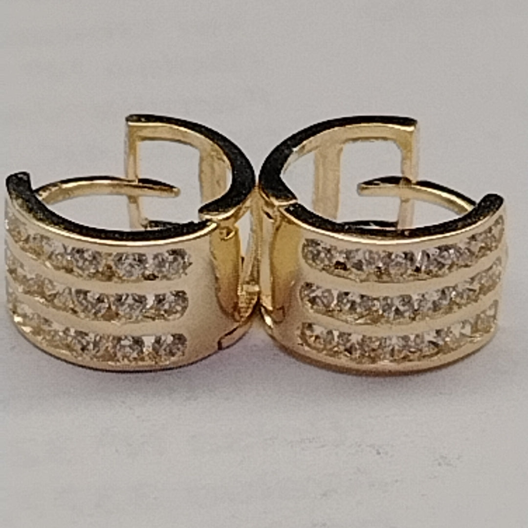 ARETES HUGGIES C CIRCONIA 14K 2.2 GR (NUEVO)