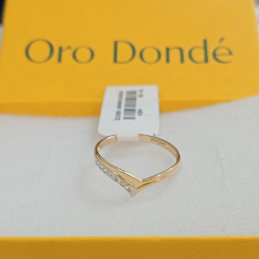 ANILLOS CON CIRCONIAS 14K TALLA 7 1 GR (NUEVO)