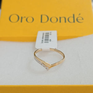 ANILLOS CON CIRCONIAS 14K TALLA 7 1 GR (NUEVO)