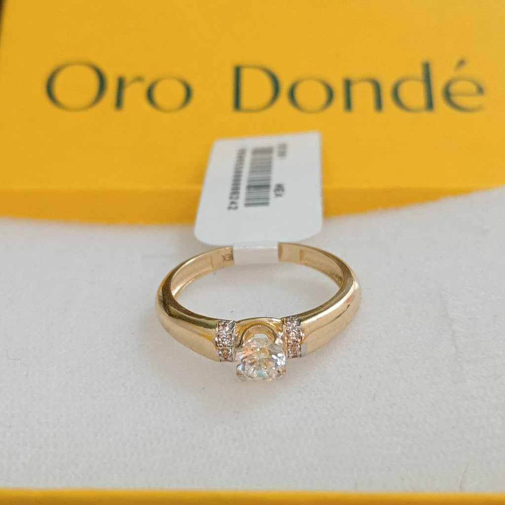 ANILLO ANILLITO C CIRCONIAS 14K 7 TALLA 2.3 GR (NUEVO)