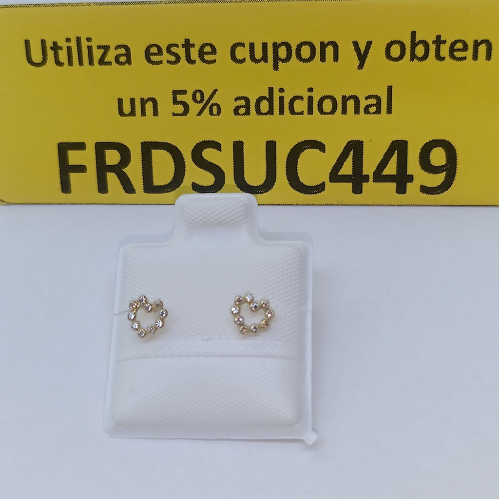 BROQUELES BROQUEL FIG CORAZON 14K 0.23 GR (NUEVO)