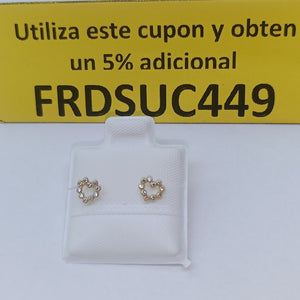 BROQUELES BROQUEL FIG CORAZON 14K 0.23 GR (NUEVO)