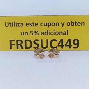 BROQUELES BROQUEL FIG TREBOL 14K 0.2851 GR (NUEVO)