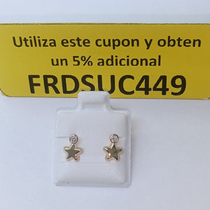 BROQUELES BROQUEL FIG ESTRELLA C CIRCONIA 14K 0.2603 GR (NUEVO)