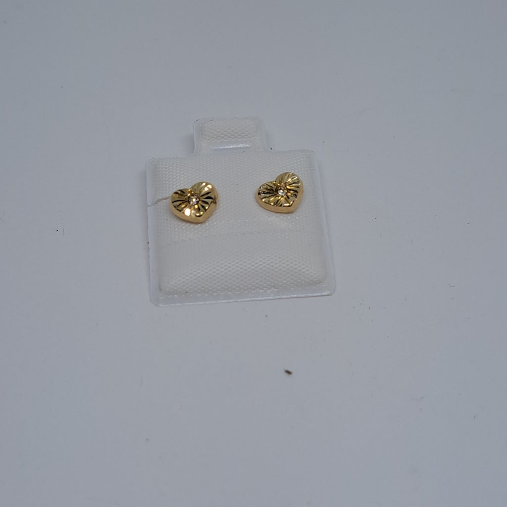 BROQUELES BROQUEL FIG CORAZON C CIRCONIA 14K 0.2603 GR (NUEVO)